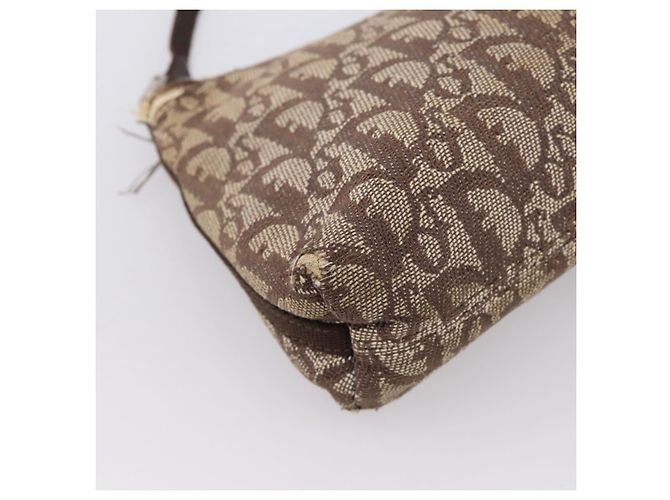 Pouch Accessori Christian Dior Trotter Canvas Beige Argento Auth 204663 - vista 17