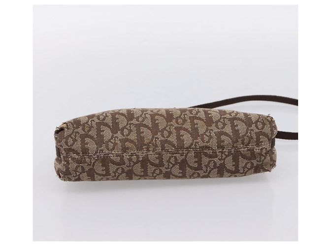 Pouch Accessori Christian Dior Trotter Canvas Beige Argento Auth 204663 - vista 5