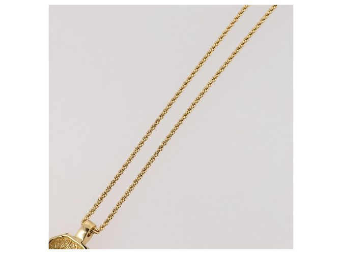 Collar Christian Dior Strass metal Gold Tone Auth 203860 - vista 10