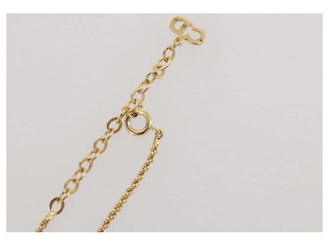 Collar Christian Dior Strass metal Gold Tone Auth 203860 - vista 13