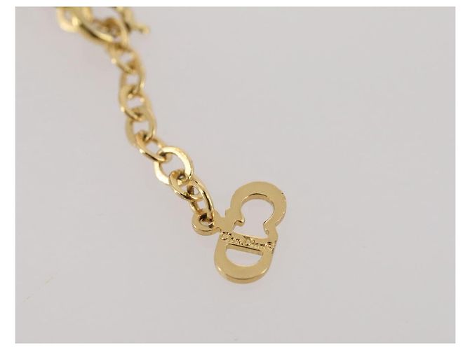 Collar Christian Dior Strass metal Gold Tone Auth 203860 - vista 14