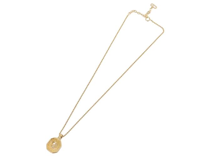 Collar Christian Dior Strass metal Gold Tone Auth 203860 - vista 8