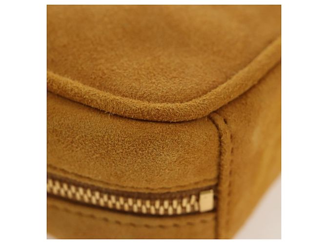 Borsa Micro Miu Miu in camoscio 2way Yellow Gold Auth 203262M D'oro Giallo - vista 16