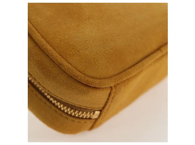 Borsa Micro Miu Miu in camoscio 2way Yellow Gold Auth 203262M D'oro Giallo - vista 18