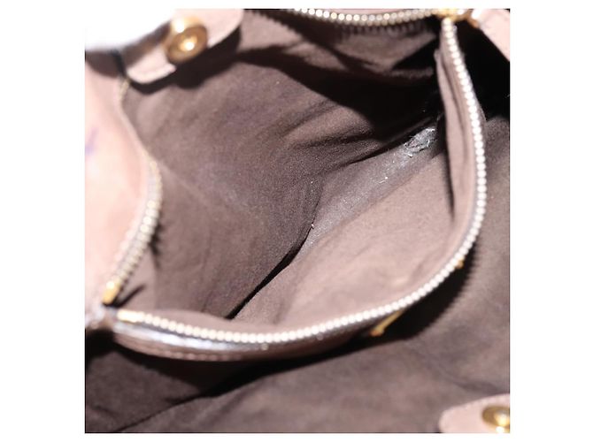 Borsa Tote Miu Miu Vitter Lux 2way Beige Gold Auth 204047A D'oro - vista 27