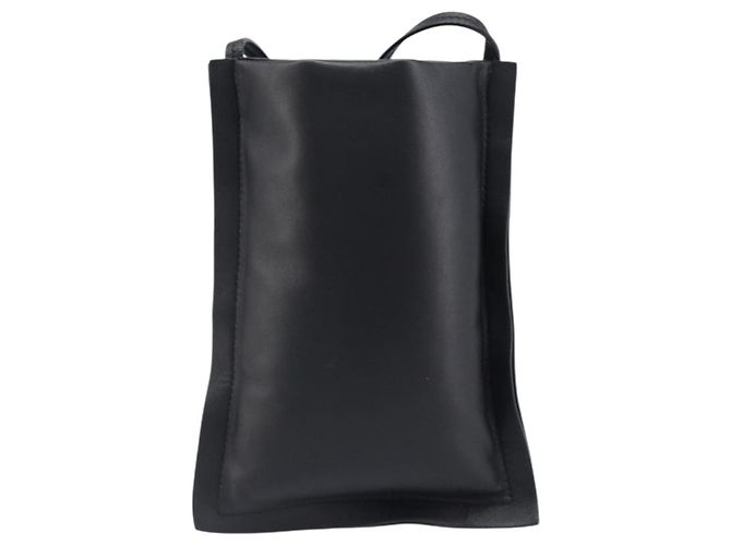 Salvatore Ferragamo Vala Shoulder Pouch Leather Black Auth 202598V Nero - vista 2