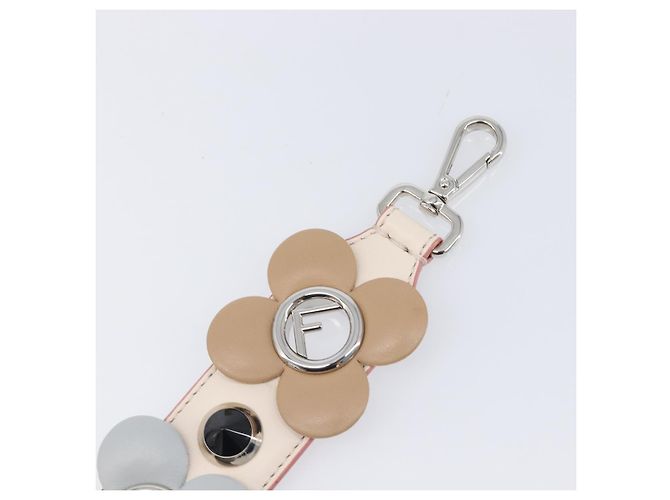 FENDI Strap Leather Beige Silver gold Auth 203680M Argenté Doré - vue 6