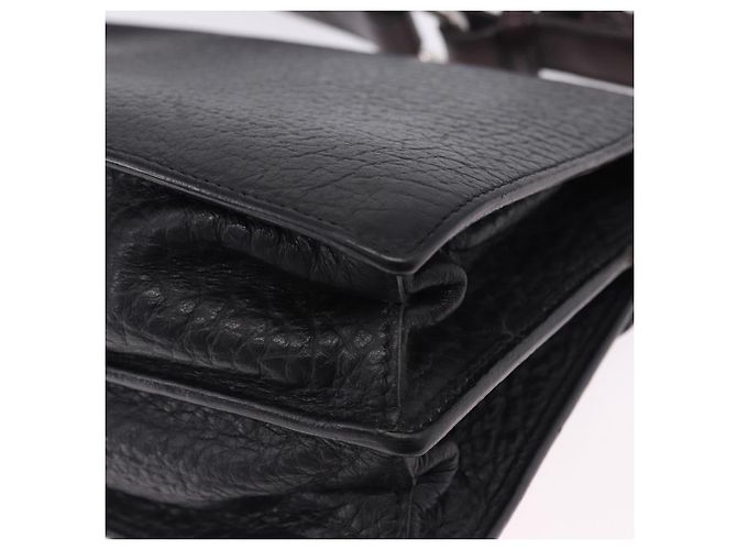 Borsa a spalla PRADA Ready Lock in pelle nera e oro autentica am12604V Nero D'oro - vista 19