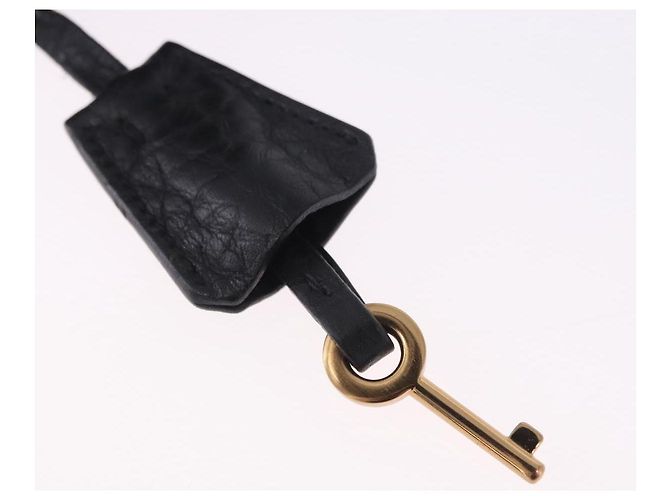 Borsa a spalla PRADA Ready Lock in pelle nera e oro autentica am12604V Nero D'oro - vista 23