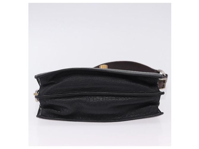 Borsa a spalla PRADA Ready Lock in pelle nera e oro autentica am12604V Nero D'oro - vista 5