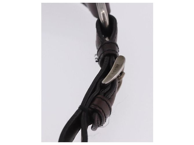 Borsa a spalla PRADA Ready Lock in pelle nera e oro autentica am12604V Nero D'oro - vista 9