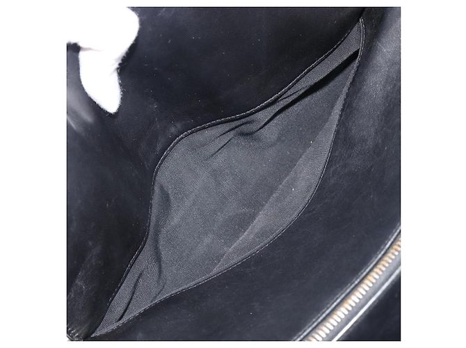 Borsa a mano CHANEL Choco Bar in pelle d'agnello nera e oro CC Auth 204075V Nero D'oro - vista 23