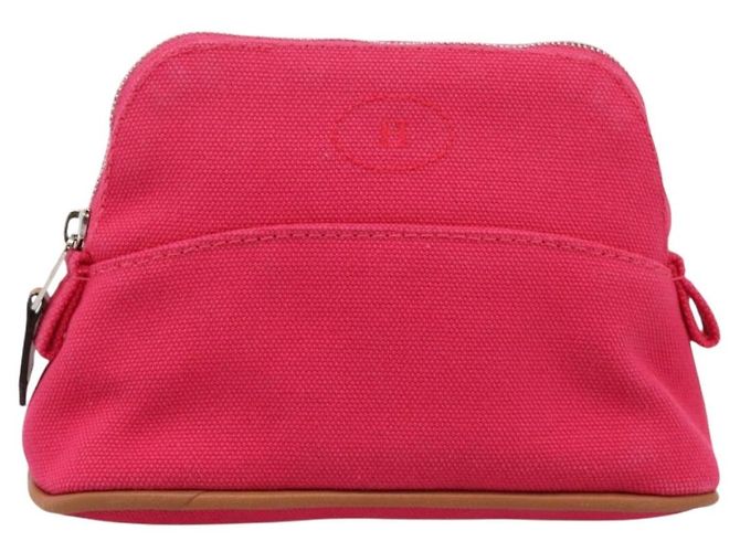 Hermès HERMES Bolide Pouch Canvas Pink Silver Auth 203321V Silber - Ansicht 13