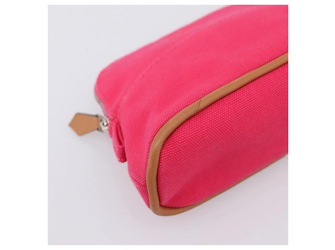 Hermès HERMES Bolide Pouch Canvas Pink Silver Auth 203321V Silber - Ansicht 14
