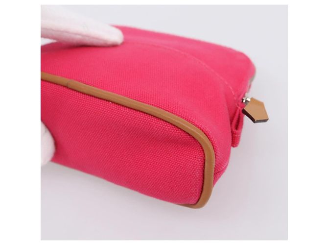 Hermès HERMES Bolide Pouch Canvas Pink Silver Auth 203321V Silber - Ansicht 15
