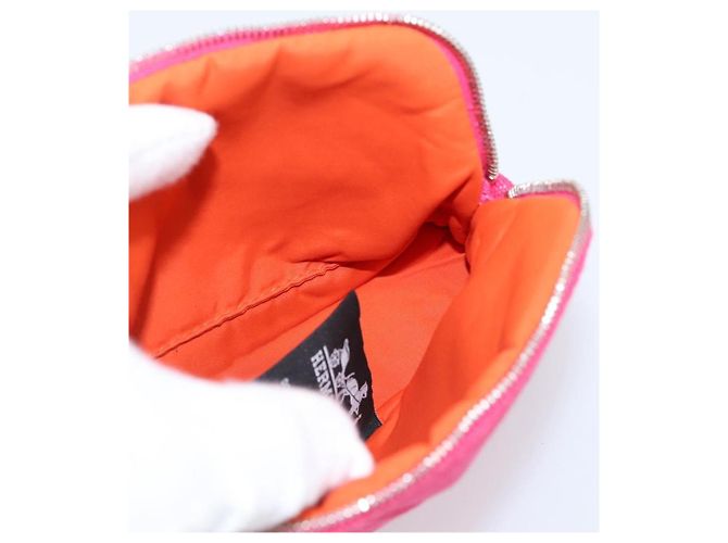 Hermès HERMES Bolide Pouch Canvas Pink Silver Auth 203321V Silber - Ansicht 17