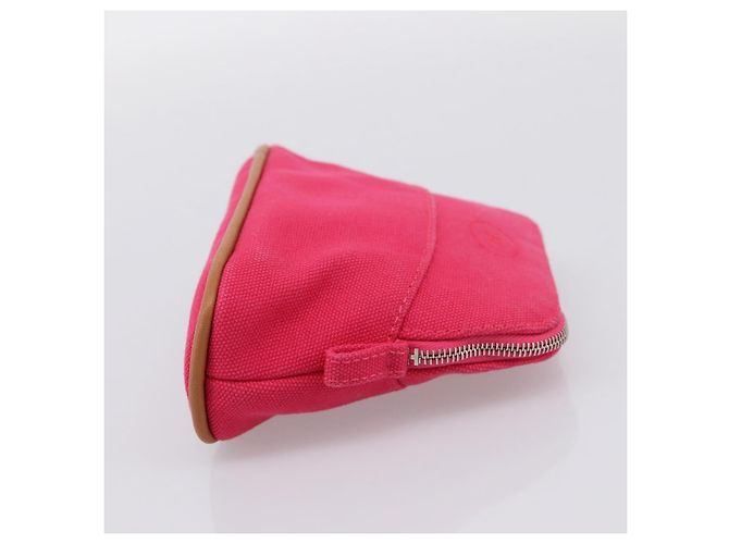 Hermès HERMES Bolide Pouch Canvas Pink Silver Auth 203321V Silber - Ansicht 4