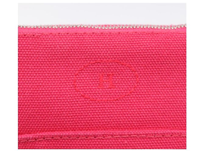 Hermès HERMES Bolide Pouch Canvas Pink Silver Auth 203321V Silber - Ansicht 9