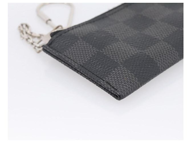 LOUIS VUITTON Damier Graphite Pochette Cles Coin Purse N60155 LV Auth 204807A Damier ebene - vista 14