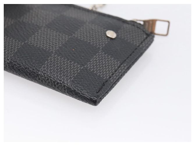 LOUIS VUITTON Damier Graphite Pochette Cles Coin Purse N60155 LV Auth 204807A Damier ebene - vista 15