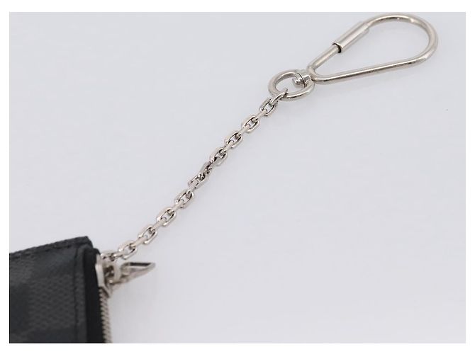 LOUIS VUITTON Damier Graphite Pochette Cles Coin Purse N60155 LV Auth 204807A Damier ebene - vista 6