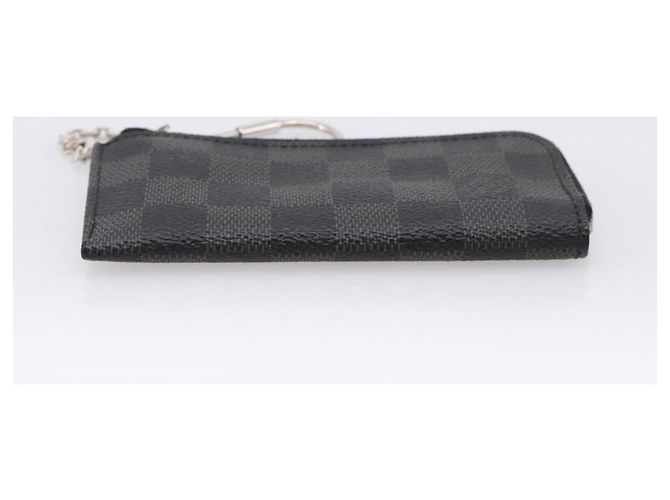 LOUIS VUITTON Damier Graphite Pochette Cles Coin Purse N60155 LV Auth 204807A Damier ebene - vista 7