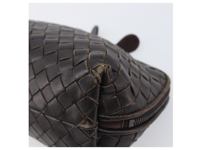 BOTTEGA VENETA INTRECCIATO Pouch Leather Brown 132534 Auth 204355 Marrone - vista 15