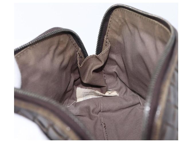 BOTTEGA VENETA INTRECCIATO Pouch Leather Brown 132534 Auth 204355 Marrone - vista 17