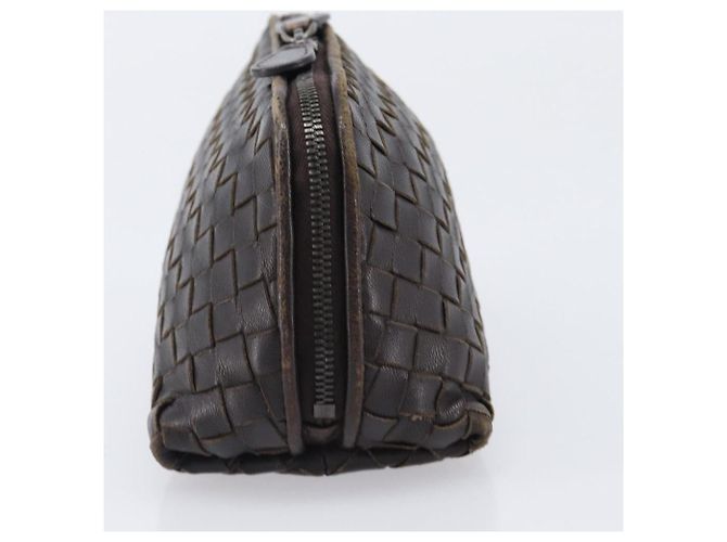BOTTEGA VENETA INTRECCIATO Pouch Leather Brown 132534 Auth 204355 Marrone - vista 3