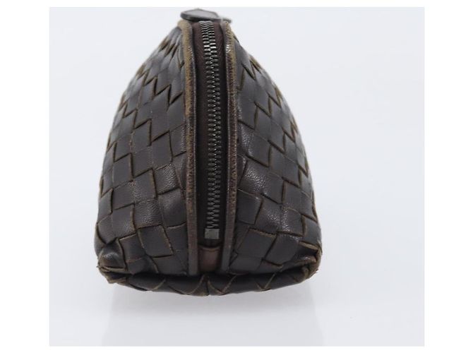 BOTTEGA VENETA INTRECCIATO Pouch Leather Brown 132534 Auth 204355 Marrone - vista 4
