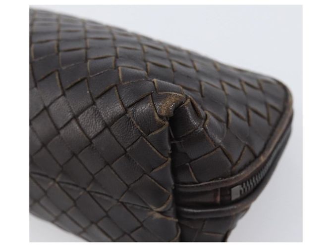 BOTTEGA VENETA INTRECCIATO Pouch Leather Brown 132534 Auth 204355 Marrone - vista 7