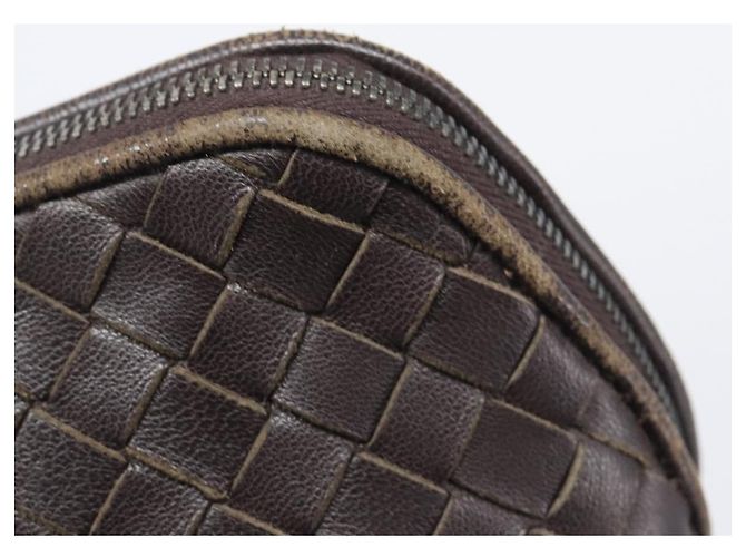 BOTTEGA VENETA INTRECCIATO Pouch Leather Brown 132534 Auth 204355 Marrone - vista 8