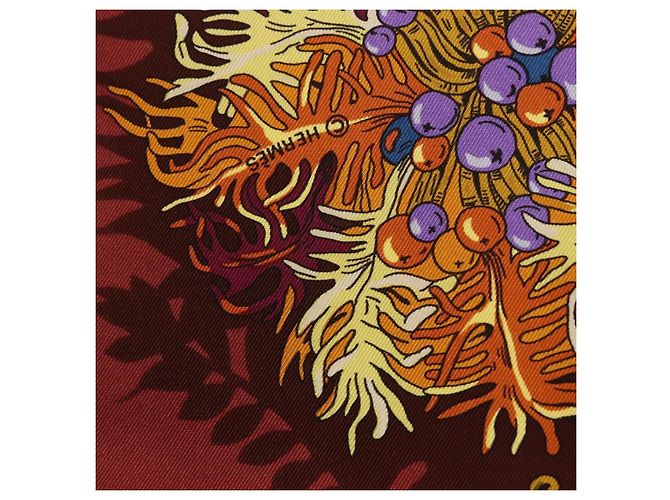 Hermès HERMES Carre 90 Pañuelo de Seda Bordeaux Auth 198389M Burdeos - vista 13