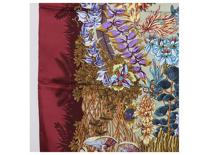 Hermès HERMES Carre 90 Pañuelo de Seda Bordeaux Auth 198389M Burdeos - vista 5