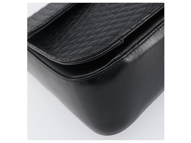 Bolsa de Ombro BALLY em Couro Preto e Dourado Auth BA15556 - vista 14