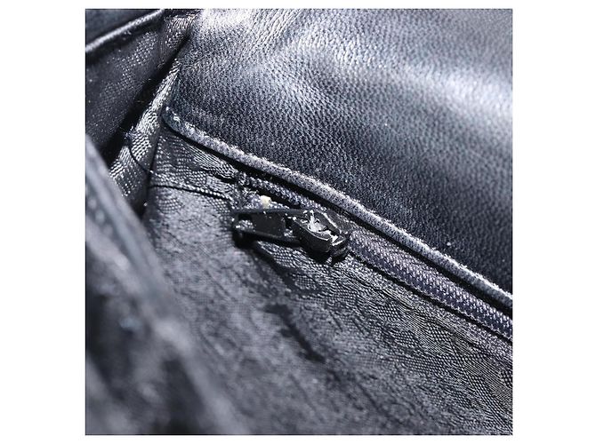 Bolsa de Ombro BALLY em Couro Preto e Dourado Auth BA15556 - vista 21