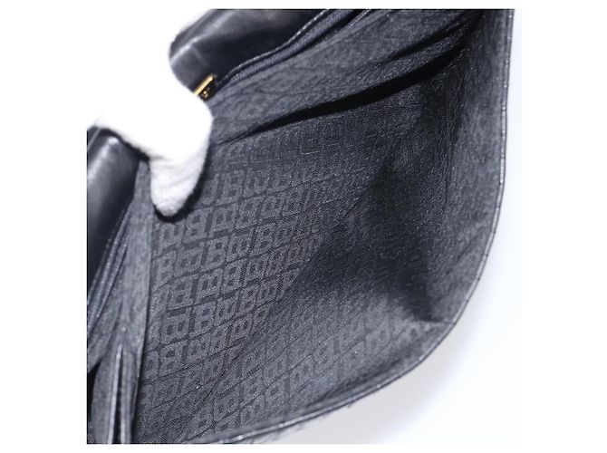 Bolsa de Ombro BALLY em Couro Preto e Dourado Auth BA15556 - vista 23