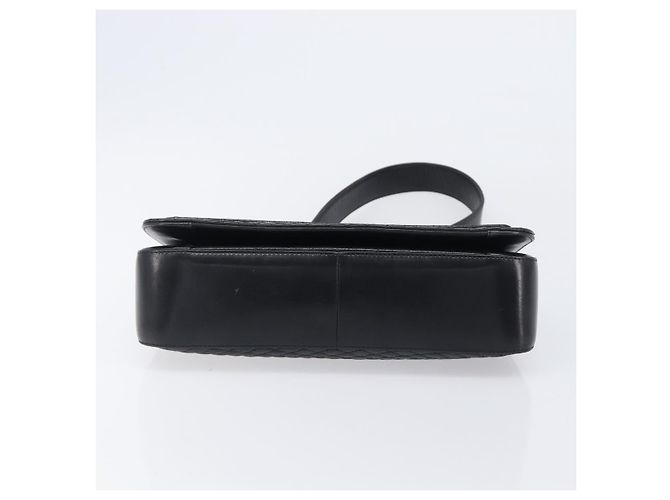 Bolsa de Ombro BALLY em Couro Preto e Dourado Auth BA15556 - vista 5