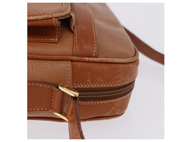 Borsa a tracolla GUCCI in pelle beige tono oro 001 22 1053 Auth ka6226 - vista 14