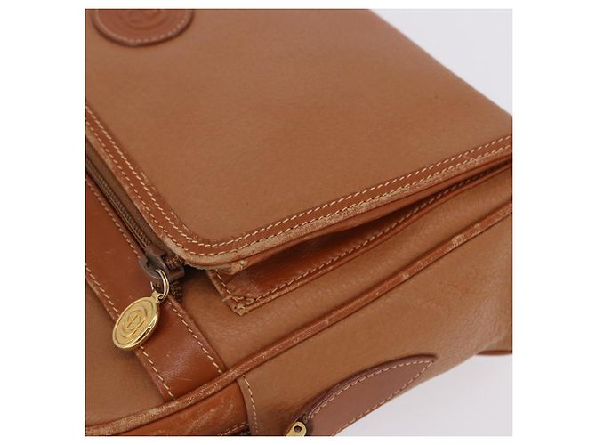Borsa a tracolla GUCCI in pelle beige tono oro 001 22 1053 Auth ka6226 - vista 15