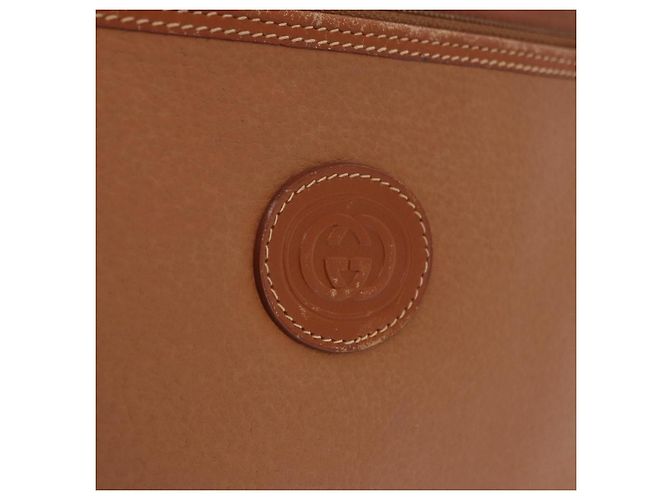 Borsa a tracolla GUCCI in pelle beige tono oro 001 22 1053 Auth ka6226 - vista 28