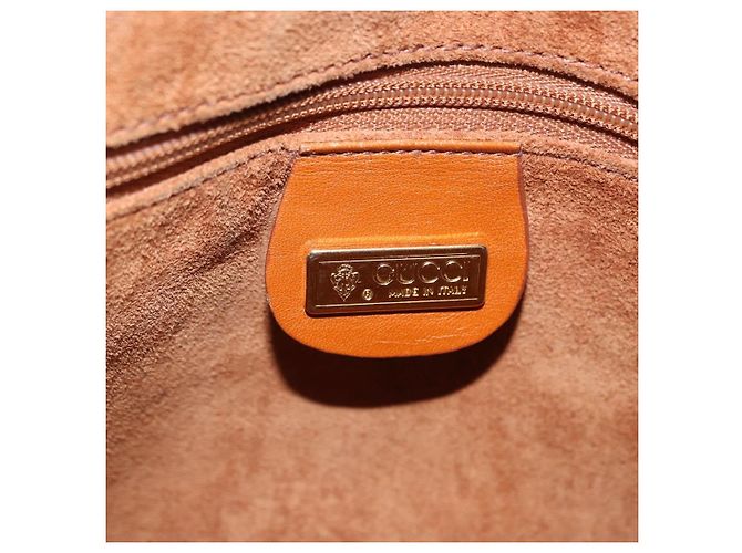 Borsa a tracolla GUCCI in pelle beige tono oro 001 22 1053 Auth ka6226 - vista 29