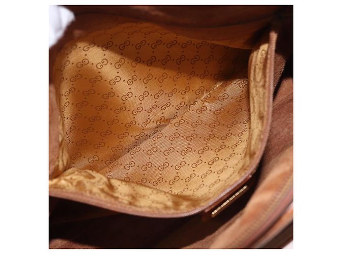 Borsa a tracolla GUCCI in pelle beige tono oro 001 22 1053 Auth ka6226 - vista 33