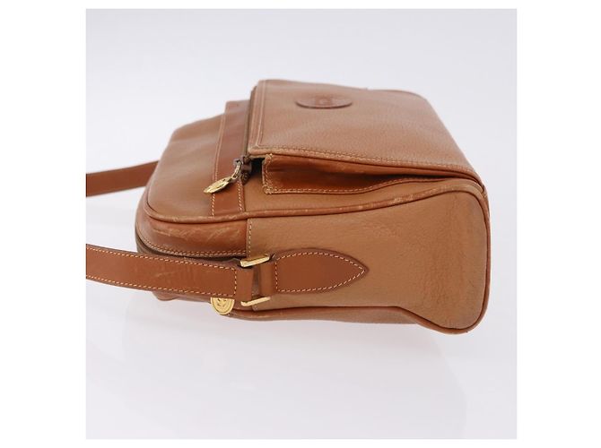 Borsa a tracolla GUCCI in pelle beige tono oro 001 22 1053 Auth ka6226 - vista 7