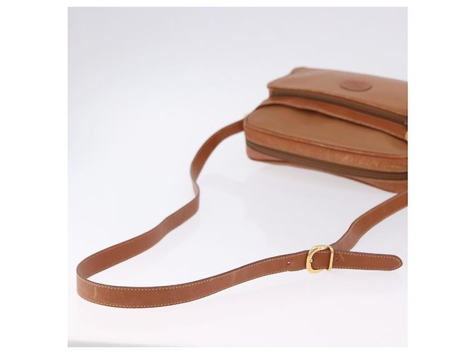 Borsa a tracolla GUCCI in pelle beige tono oro 001 22 1053 Auth ka6226 - vista 9