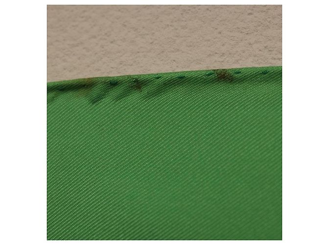 Hermès Pañuelo HERMES Carre 90 Seda Verde Auth 200005M - vista 15