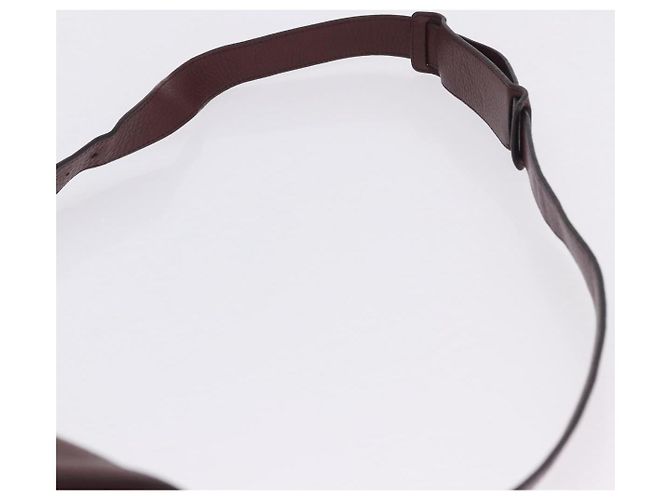 Borsa a tracolla GUCCI Interlocking in pelle Bordeaux Argento 322056 Auth ka6271V Bordò - vista 14