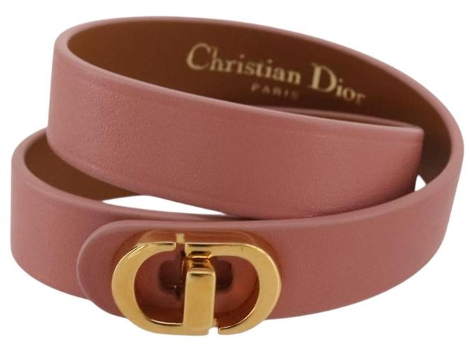Bracciale Christian Dior Pelle Pink Gold Auth 204944M Rosa D'oro - vista 2