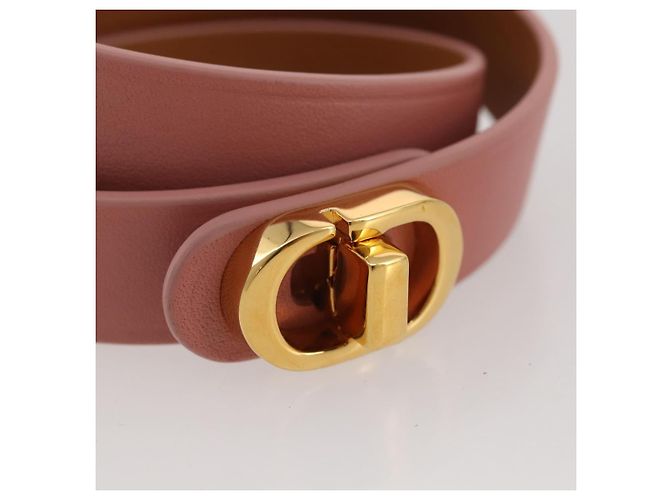 Bracciale Christian Dior Pelle Pink Gold Auth 204944M Rosa D'oro - vista 6