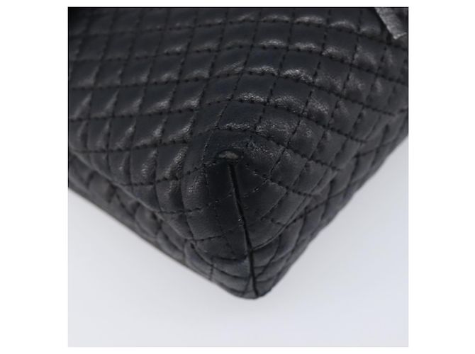 BALLY Schultertasche mit Kette aus Leder Schwarz Gold Auth 204454 Golden - Ansicht 14